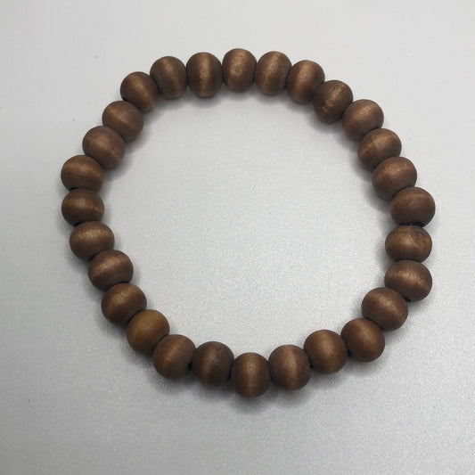 Dark Wood Beaded Bracelet