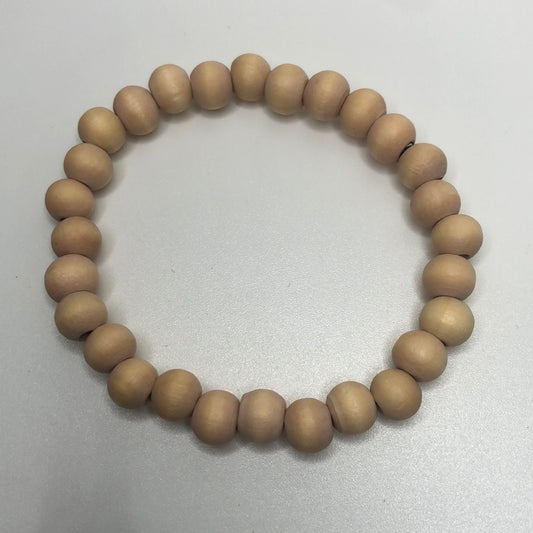 Light Color Wood Beaded Bracelet